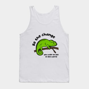 Funny chameleon Sticker Design Tank Top